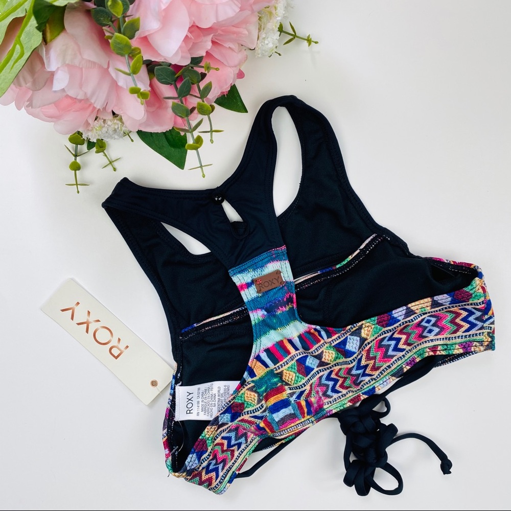 🆕Roxy Cuba Cuba Strappy High Neck Crop Bikini Top - Picture 5 of 8